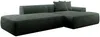 Vente-unique - ERYNEL Sofa SamtStoff Grün - B 156 cm x H 70 cm x L 305 cm Bild 4