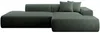 Vente-unique - ERYNEL Sofa SamtStoff Grün - B 156 cm x H 70 cm x L 305 cm Bild 3