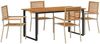 vidaXL Garten Essgruppe 5 pcs Beige Massivholz Akazie 3365459 Bild 2