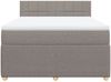 vidaXL Boxspringbett mit Matratze Taupe 160x200 cm Stoff 3287511 Bild 4