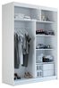 Schwebetürenschrank PARIS 2-türig Schrank 180 cm (mit Spiegel) Farbe: Schwarz , sonoma Bild 3