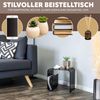 Acryl Beistelltisch mit Magazinhalter 2in1, schwarz-glänzend Bild 2
