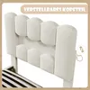 Polsterbett mit LED-Beleuchtung, Lattenrost und Stauraum, 90x200cm, Kopfteil höhenverstellbar, Einzelbett, Samt Bild 5