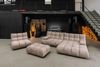 KAWOLA Sitzgruppe VIVIEN Ecksofa rechts Drehsessel Hockerbank Velvet sand 85 x 359 x 510 cm Bild 4