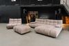 KAWOLA Sitzgruppe VIVIEN Ecksofa rechts Drehsessel Hockerbank Velvet sand 85 x 359 x 510 cm Bild 5