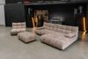 KAWOLA Sitzgruppe VIVIEN Ecksofa rechts Drehsessel Hockerbank Velvet sand 85 x 359 x 510 cm Bild 2