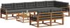 vidaXL Outdoor-Sofagarnitur mit Kissen 9 pcs Natur und Anthrazit 3367800 Bild 3