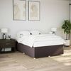 Doppelbett, Bettgestell Modernen ohne Matratze Dunkelbraun 160x200 cm Stoff d2139e Bild 2