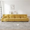 Modulares Ecksofa aus Chenille mit Tiefensitz, gelb Bild 2