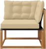 vidaXL Outdoor Ecksofa Massives Akazienholz und Textilene Natur 900640 Bild 4
