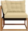 vidaXL Outdoor Ecksofa Massives Akazienholz und Textilene Natur 900640 Bild 5