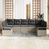vidaXL Sofa Set mit Kissen 9 pcs Hellgrau Poly-Rattan 3346542 Bild 3