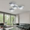 Deckenleuchte Bente II - Aluminium gebürstet, 50,5x58 cm, 4-flammig Bild 5