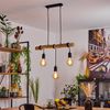 hofstein Pendelleuchte »Campagnazza« moderne Hängeleuchte aus Metall/Holz in Schwarz/Natur, ohne Leuchtmittel, verstellbare Pendellampe mit Stab Echtholz, E27 Bild 5