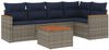vidaXL 6-teiliges Gartensofa-Set mit Kissen, grau, Polyrattan 3225956 Bild 2