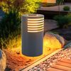 2x LED Solarlampe, Stehlampe, Metall, H 35 cm Bild 2