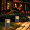 2x LED Solarlampe, Stehlampe, Metall, H 35 cm Bild 3