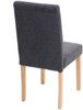 6er-Set Esszimmerstuhl Stuhl Küchenstuhl Littau ~ Textil, anthrazitgrau, helle Beine Bild 4