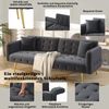 Sofabett, Zweisitzer, Multifunktional, Mit Bettfunktion, Verstellbare Rückenlehne, Mehrstellige Armlehnen, Modernes Faltsofabett, Wohnzimmer, Veloursbezug, Großzügiger Schlafbereich Bild 4