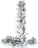 vidaXL Künstlicher Halb-Weihnachtsbaum mit Schnee Schlank 210 cm 344607 Bild 4