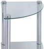 axentia Eckregal Solanio mit vier Böden, Glasregal für Badaccessoires, Badmöbel für die Ecke, Standregal mit Wandbefestigung, ca. 30 x 108 x 30 cm Bild 4