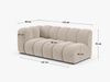 Micadoni Modulares Sofa Lupine 3-Sitzer Rechts Boucle Baloo Dunkelblau Bild 6
