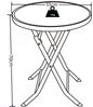 VCM Gartentisch Sonlas, Schwarz, 70x55x55 cm Bild 4