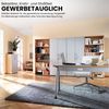 bümö manuell höhenverstellbarer Schreibtisch 180x80 cm in Buche - PC Tisch höhenverstellbar & groß, höhenverstellbarer Tisch Büro, großer Computertisch verstellbar, A-Serie, AS-19-6 Bild 2
