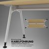 bümö manuell höhenverstellbarer Schreibtisch 180x80 cm in Buche - PC Tisch höhenverstellbar & groß, höhenverstellbarer Tisch Büro, großer Computertisch verstellbar, A-Serie, AS-19-6 Bild 3