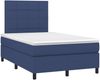 vidaXL Boxspringbett mit Matratze & LED Blau 120x190 cm Stoff 3270203 Bild 3