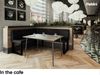 MEBLINI Eckbank für Esszimmer mit ausziehbarem Tisch - Küchenbank - Essecke - Sitzecke Küche - TONI - U-Beine 128x168x87cm Links - Graphit Samt/M Weiß Hochgl. Bild 4