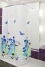 Textil Duschvorhang 240x200 cm Natura bunt weiss blau grün Bild 1