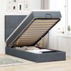 vidaXL Ottoman-Bett mit Matratzen Dunkelgrau 80x200 cm Samt 3313362 Bild 1