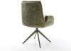 Drehstuhl Clea-Flex Chenille Olive Kreuzgestell breit Effektfinish Titan 360° drehbar Bild 5