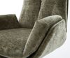 Drehstuhl Clea-Flex Chenille Olive Kreuzgestell breit Effektfinish Titan 360° drehbar Bild 4