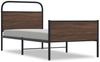 vidaXL Bettgestell ohne Matratze 100x190 cm Braun Eichen-Optik 4100494 Bild 2