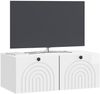 vidaXL Wandmontierter TV-Schrank Hochglanz Weiß 78,5 x 41 x 30 cm 898179 Bild 2