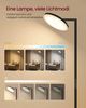 VASAGLE LED Standleuchte höhenverstellbar, Stehlampe mit drehbarem Lampenkopf, Timer, Memory, Schlafzimmer Wohnzimmer, schwarz Bild 3