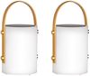 2er SET Outdoor Tischleuchten 24cm mit Fernbedienung & RGB - Solar & USB Bild 2