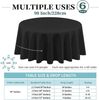 6 Black Polyester Runde Tischdecken 90 Zoll Hochzeit Party Bankett Buffet Bild 2