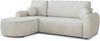 Ecksofa Jazz mit Schlaffunktion und Bettkasten - Bouclé-Stoff - L-Form Couch, Polstersofa, Schlafsofa, Sofagarnitur, Bettsofa (Weiß (Coral 70), Ecksofa Links) Bild 2