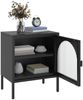 vidaXL Nachttisch Schwarz 50x35x60 cm Glas und Stahl 352997 Bild 4