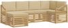 vidaXL Outdoor-Sofagarnitur 6 pcs Weiß und Beige Polyester 3392133 Bild 2