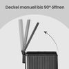 SONGMICS Mülleimer Küche 50 L, Tretmülleimer mit Softclose-Deckel, herausnehmbarer Inneneimer, Stahl, 15 Müllbeutel, schwarz Bild 4