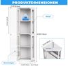 BROTTAR Eckvitrine 4-stöckiger Eckglasanzeigeschrank mit LED -Leuchten (1-St) modernes griffloses Design, 9kg Tragkraft pro Regal Bild 3