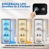BROTTAR Eckvitrine 4-stöckiger Eckglasanzeigeschrank mit LED -Leuchten (1-St) modernes griffloses Design, 9kg Tragkraft pro Regal Bild 4