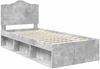 vidaXL Bettrahmen Beton Grau 90 x 190 cm Massives Kiefernholz 3413365 Bild 4