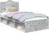 vidaXL Bettrahmen Beton Grau 90 x 190 cm Massives Kiefernholz 3413365 Bild 2