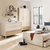 EEFJE Kleiderschrank, Cashmere Beige/Groovy Oak, 3 Türen, 1 Schubkasten Bild 5