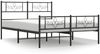 vidaXL Bettgestell mit Kopf- und Fußteil Metall Schwarz 135x190 cm 355284 Bild 2